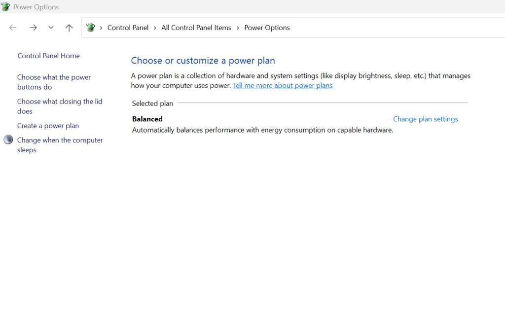 Power Plan Hinditechblogging