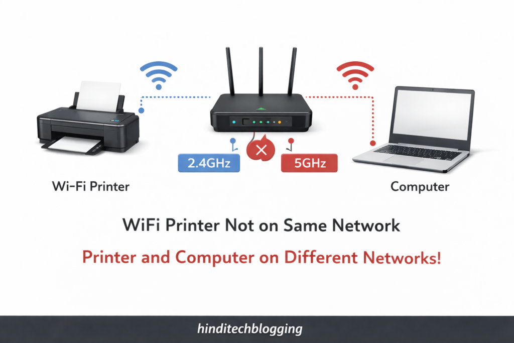 Printer and Computer on Different Network-Hinditechblogging