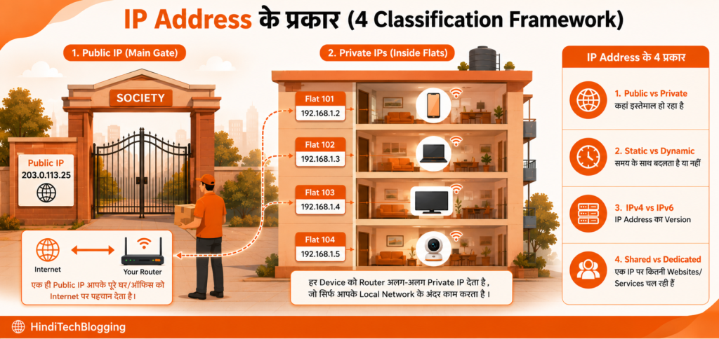 IP Address के प्रकार
