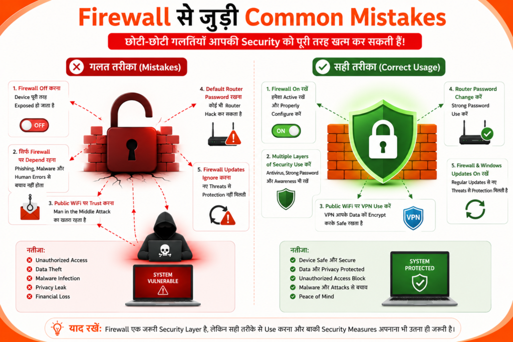 Firewall से जुड़ी Common Mistakes